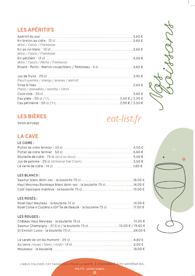 Au coin des saveurs — carte page 7