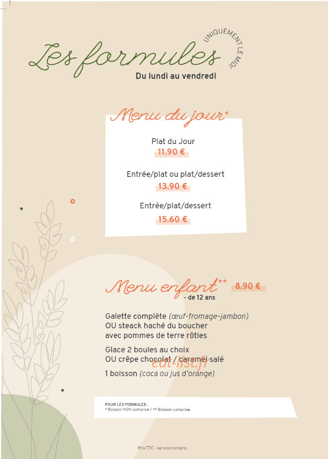 Au coin des saveurs — carte page 4