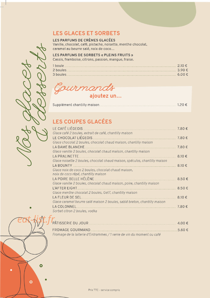 Au coin des saveurs — carte page 6