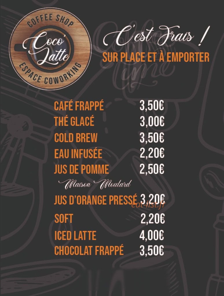 Coco'Latte — carte page 3