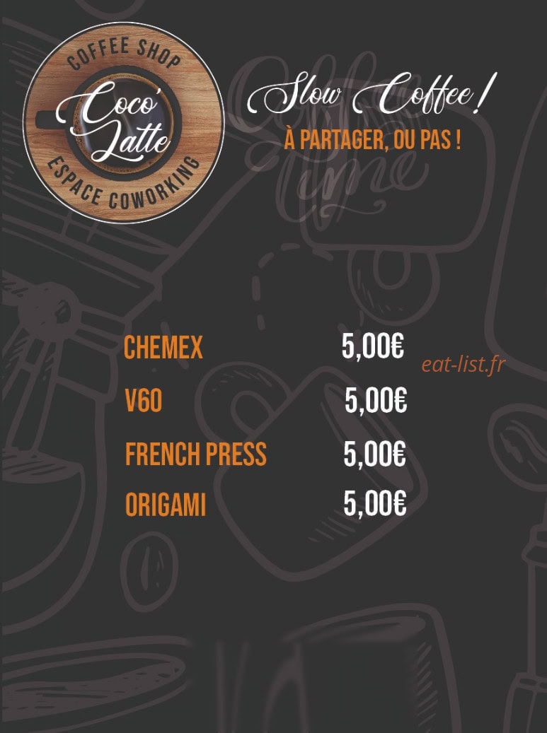 Coco'Latte — carte page 4