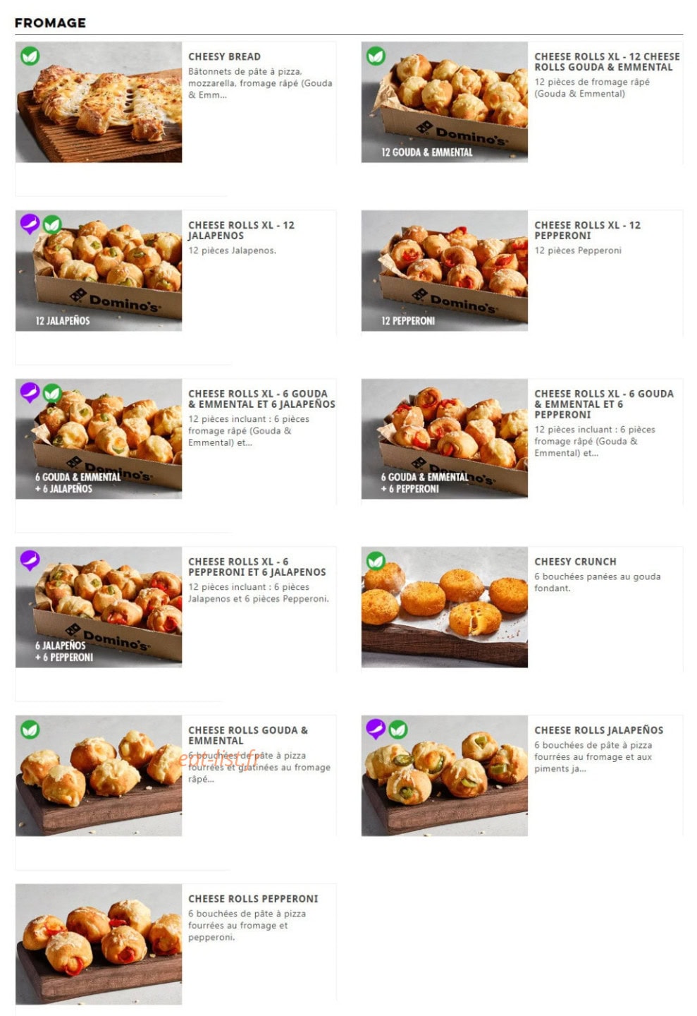 Domino's — carte page 11