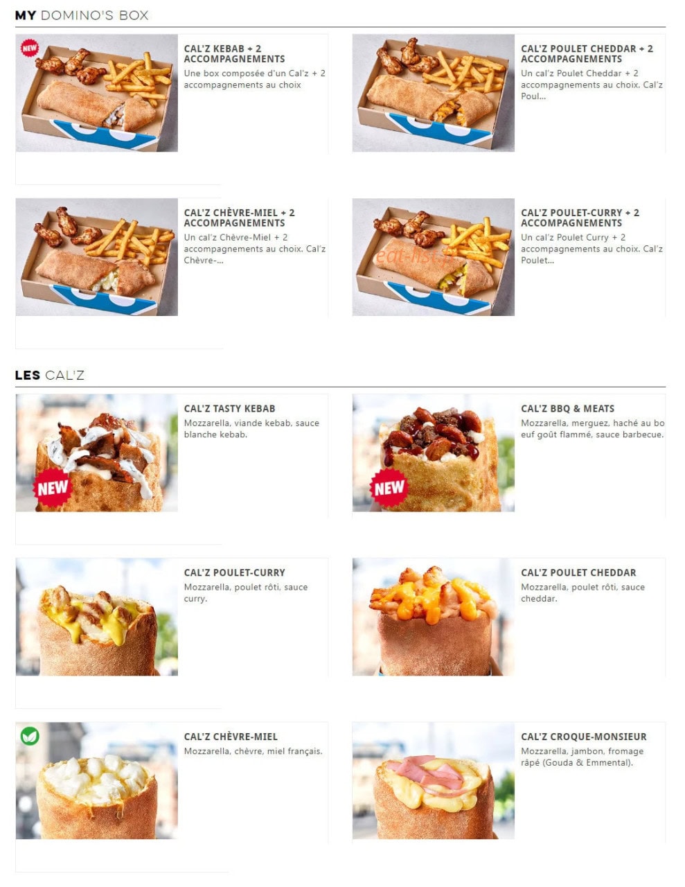 Domino's — carte page 9