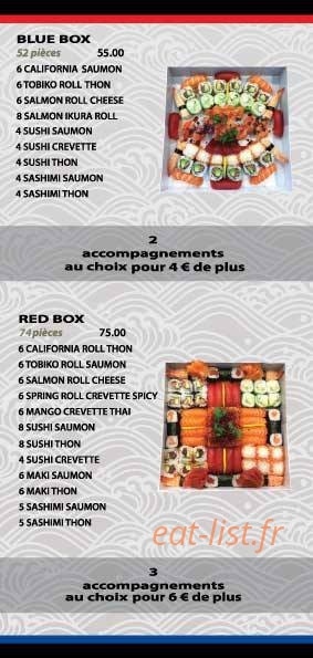 Carte et menu de Hattori Sushi à Château-Gontier-sur-Mayenne  — Les box