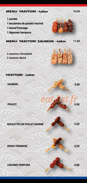 Carte et menu de Hattori Sushi à Château-Gontier-sur-Mayenne  — Les menus page 3