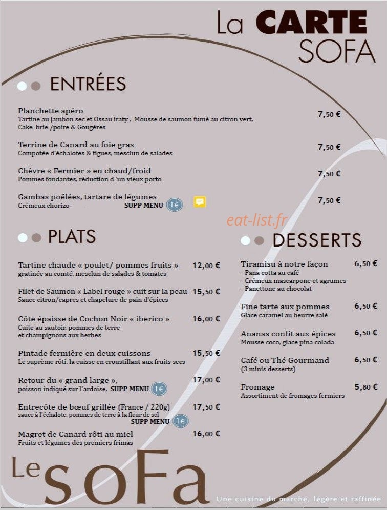 Le Sofa — carte page 1