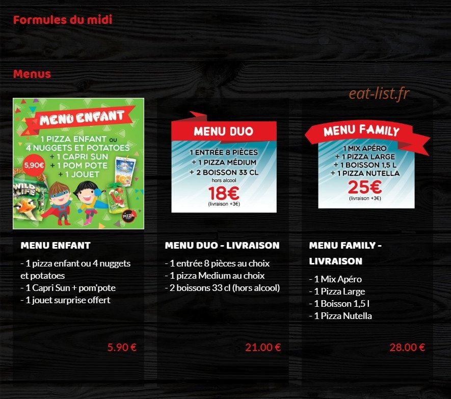 Pizza Planète — carte page 11