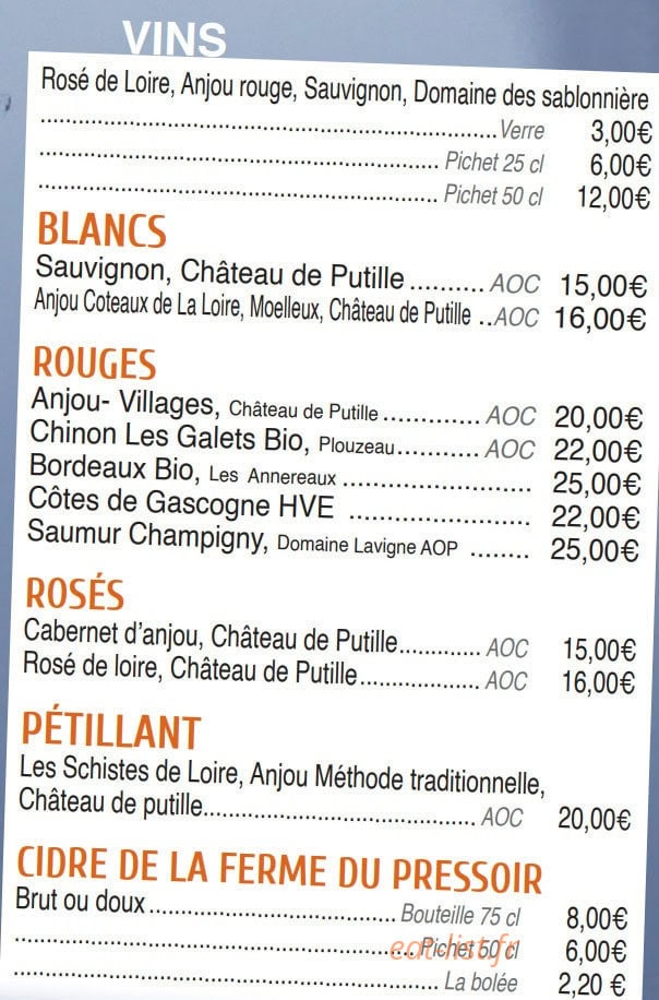 La taverne — carte page 5