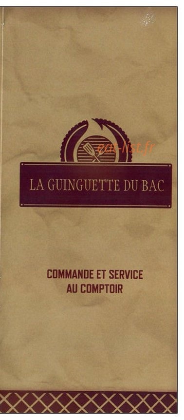 La guinguette du bac — carte page 1