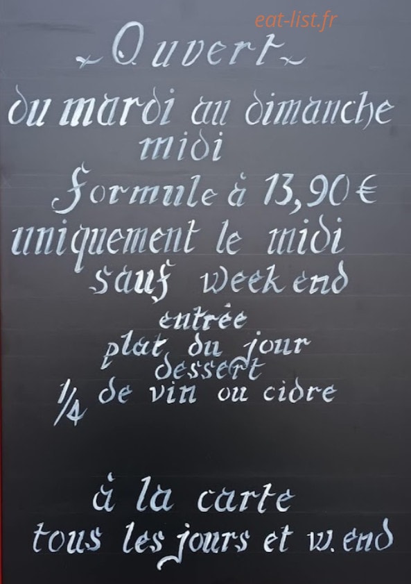 Au Fourneau de Mallo — carte page 1