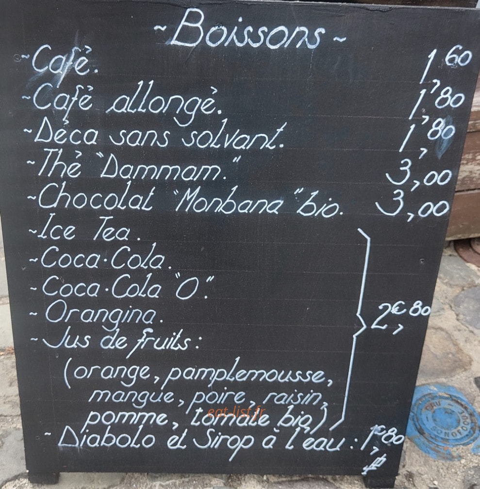 Le bistrot — carte page 2