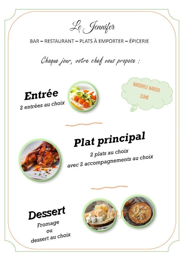 Le Jennifer — carte page 1