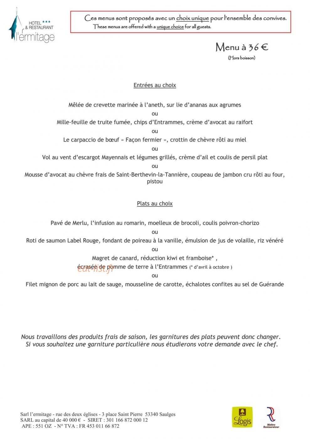 L'Ermitage — carte page 15