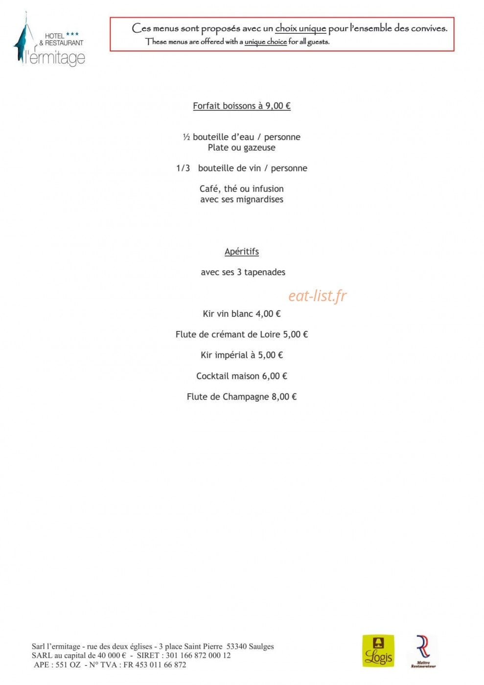L'Ermitage — carte page 19