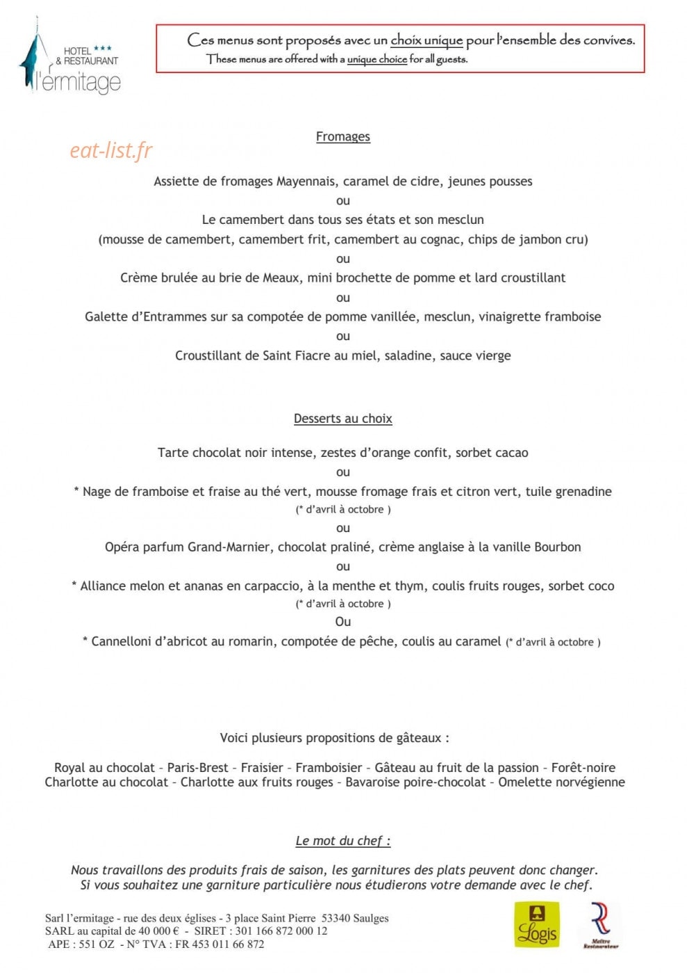 L'Ermitage — carte page 18