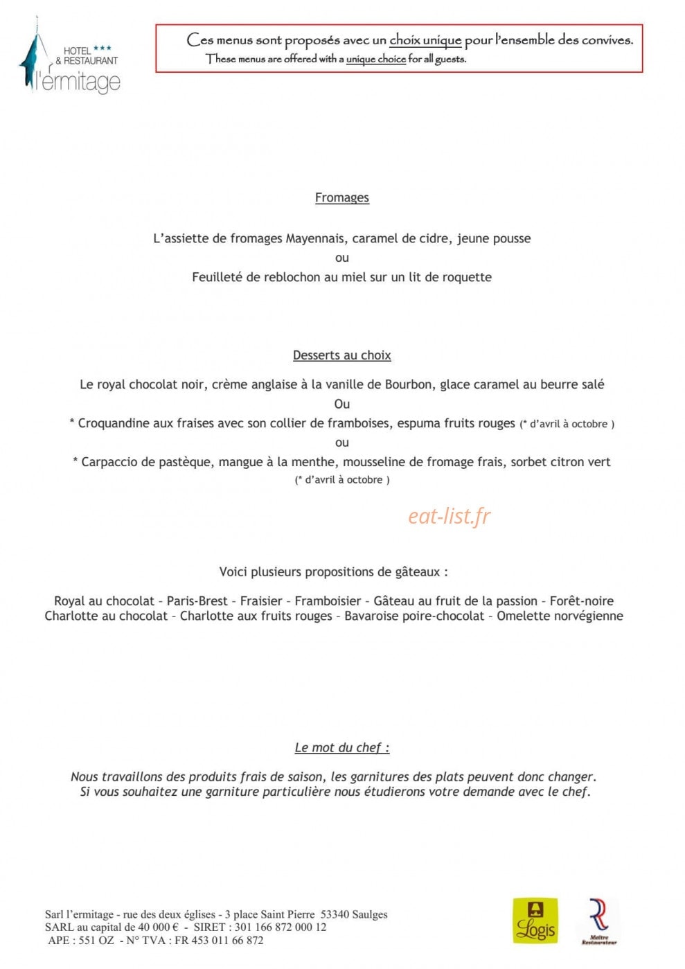 L'Ermitage — carte page 16