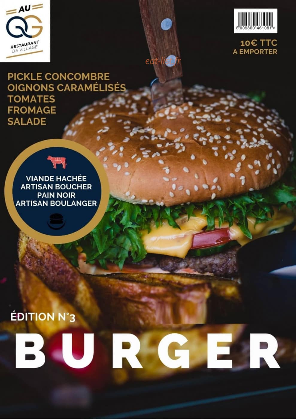 Carte et menu de Au QG Restaurant de Village à Quelaines Saint Gault — Un exemple de plats