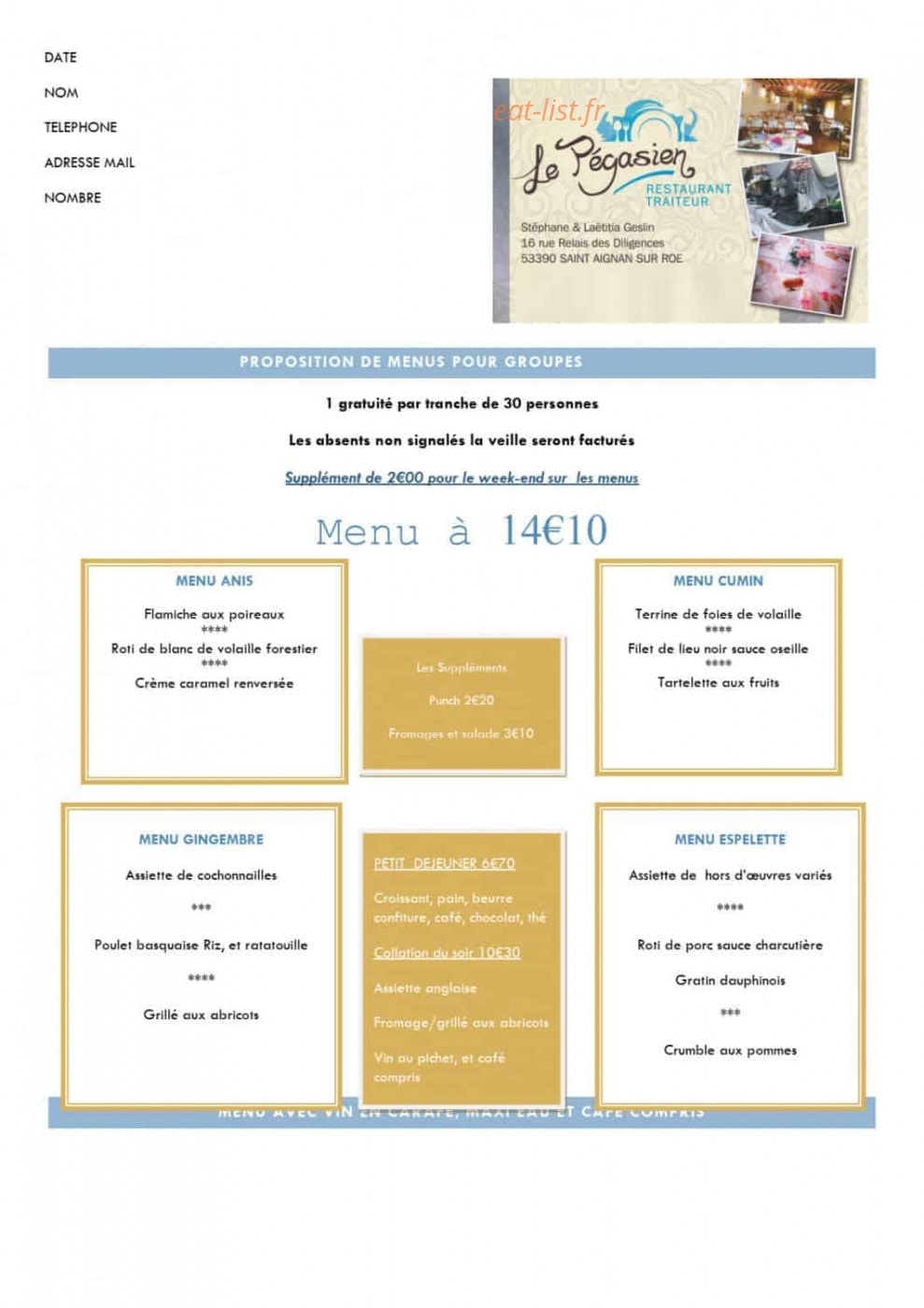 Le Pégasien — carte page 1