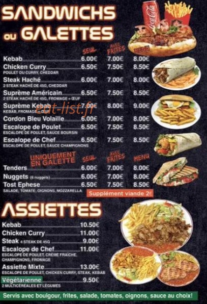 Ephese Kebab — carte page 2