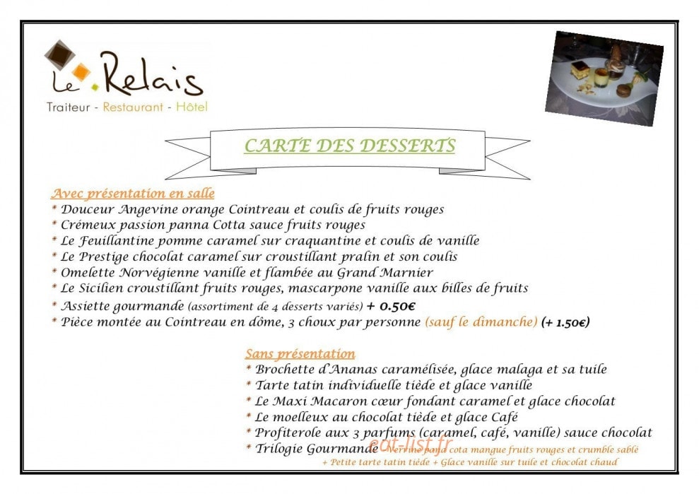 Le Relais — carte page 26