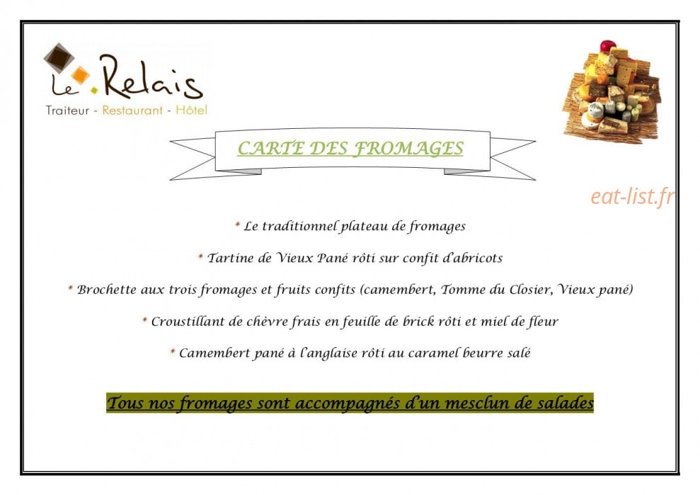Le Relais — carte page 25