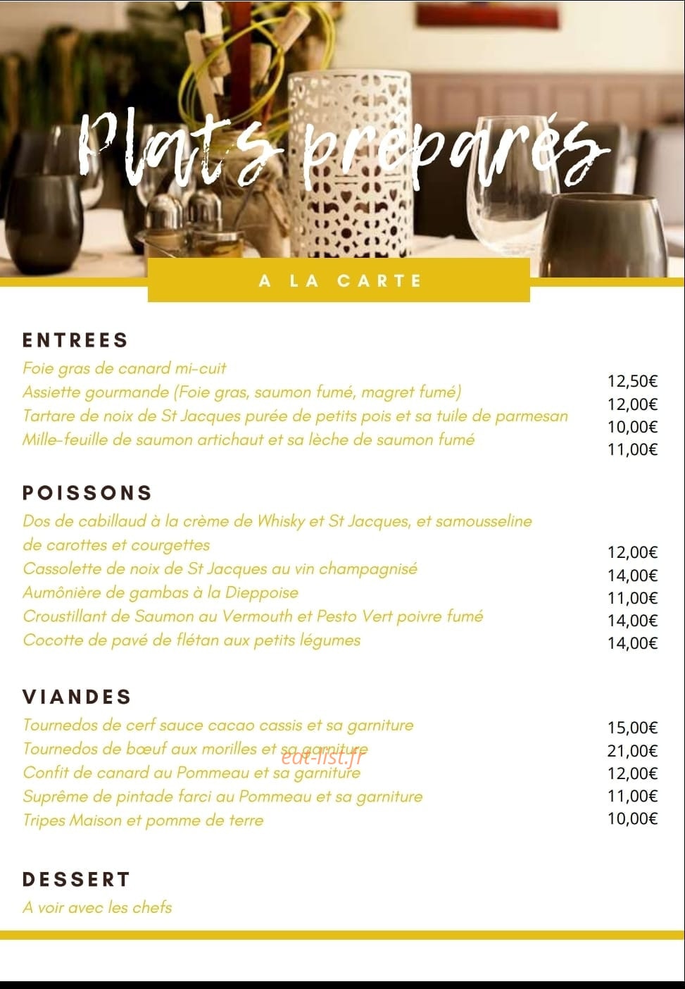 Hôtel de la Gare — carte page 1