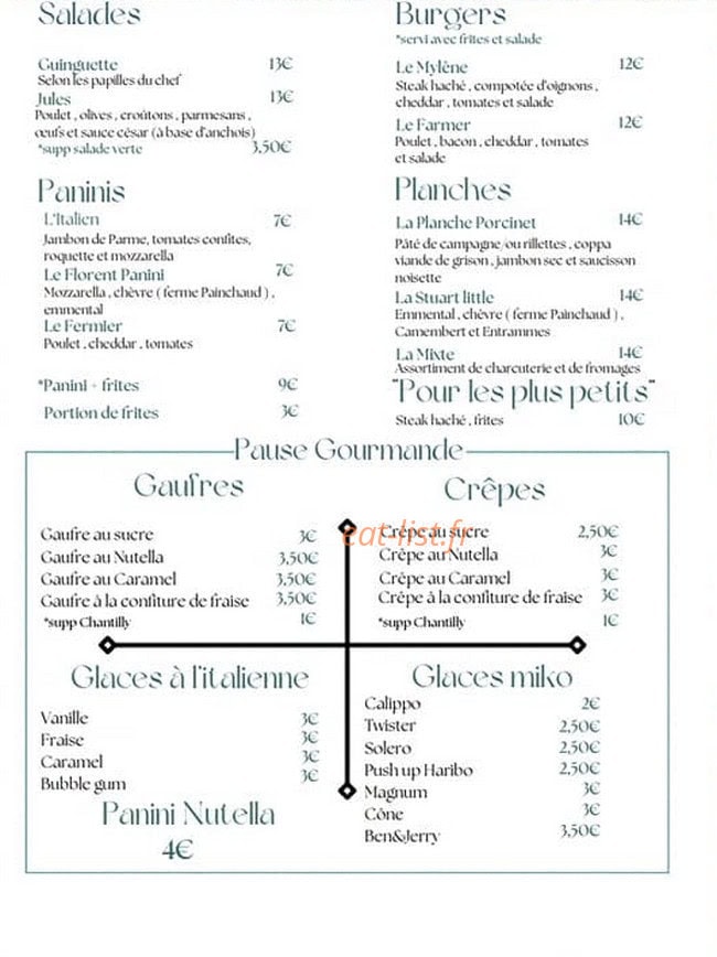 La Guinguette du Gué de Selle — carte page 1