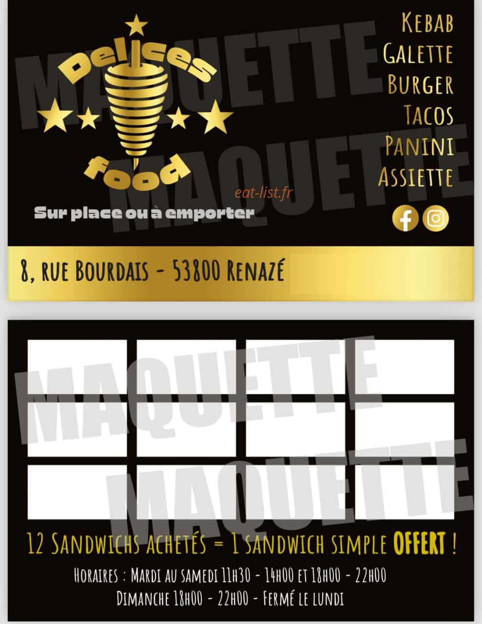 Delices Food — carte page 2