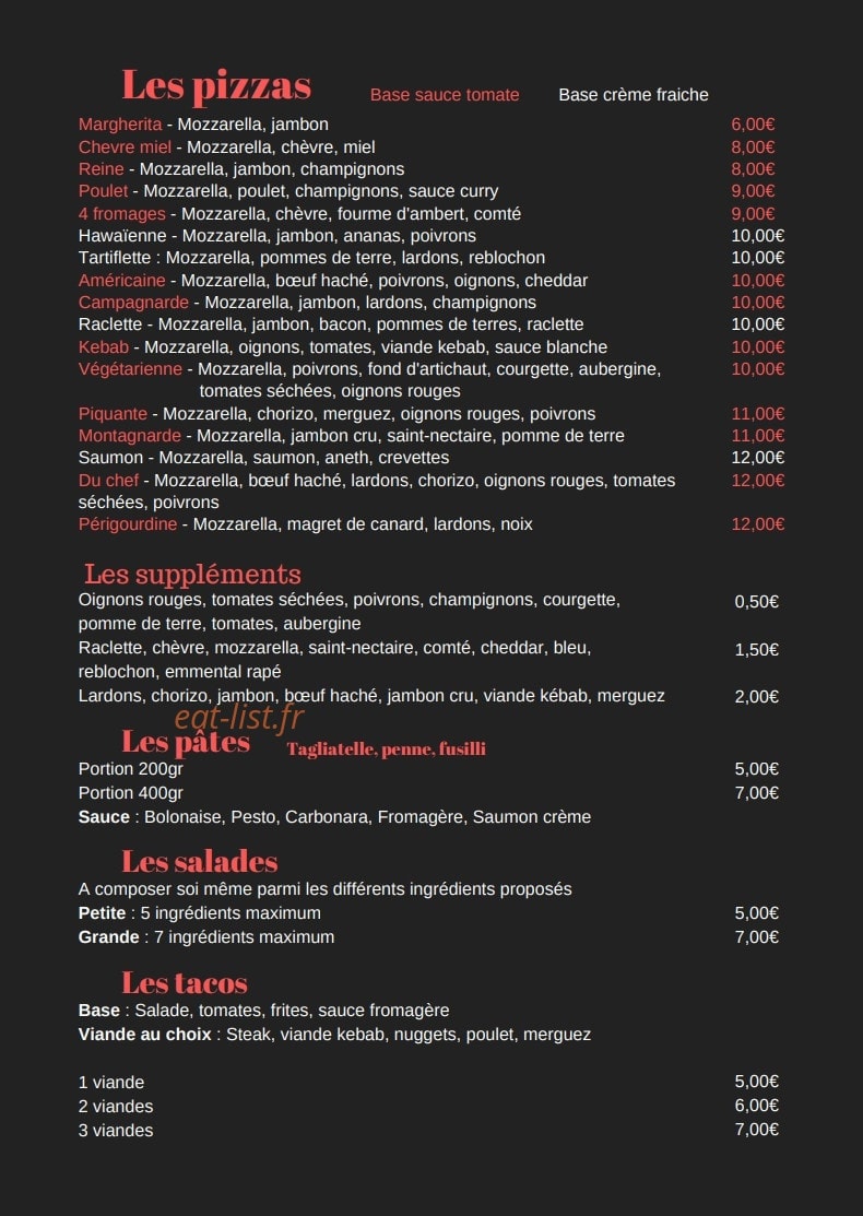 La Pause Gourmande — carte page 2