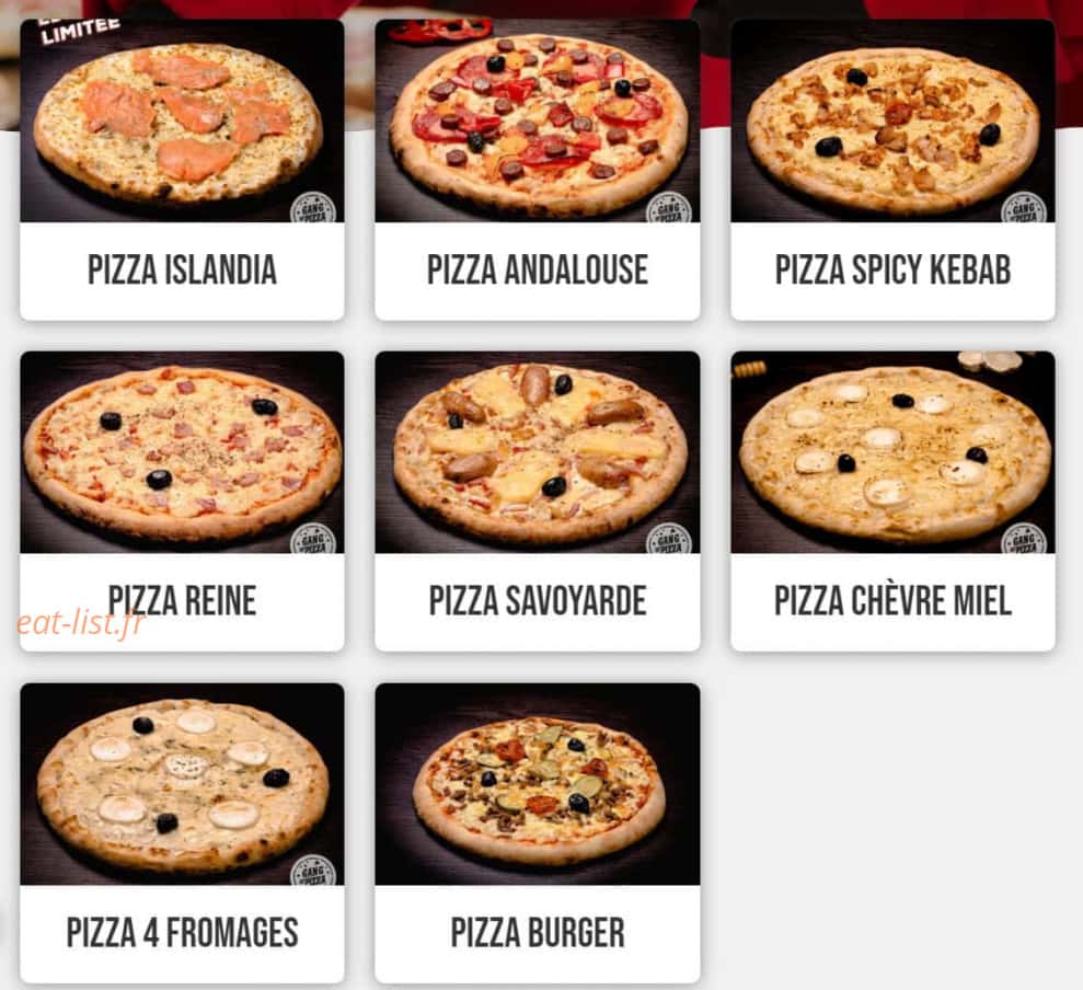 Gang Of Pizza — carte page 1