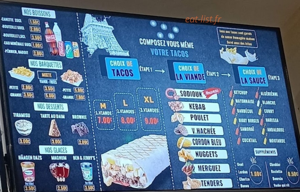 La Porte Des Saveurs — carte page 1