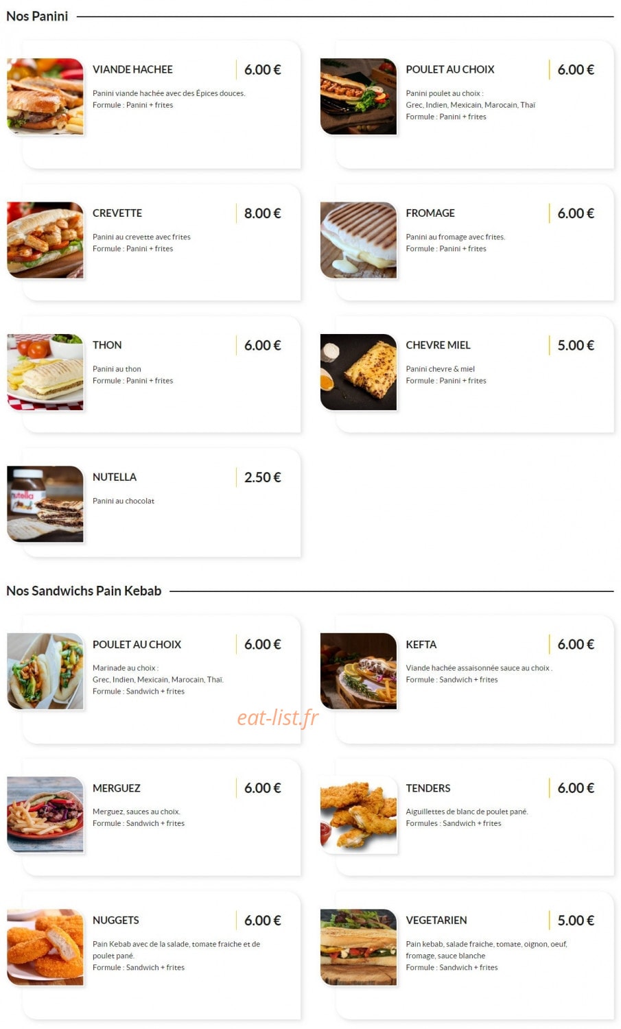 Le Bonheur Des Papilles — carte page 2