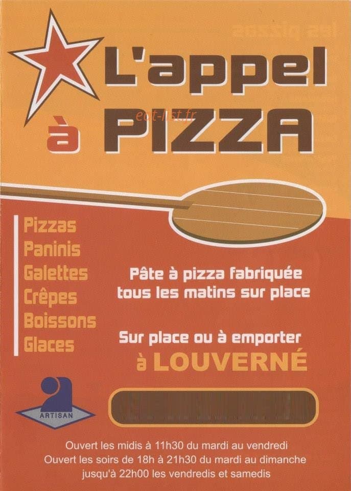 L'appel à pizza — carte page 1