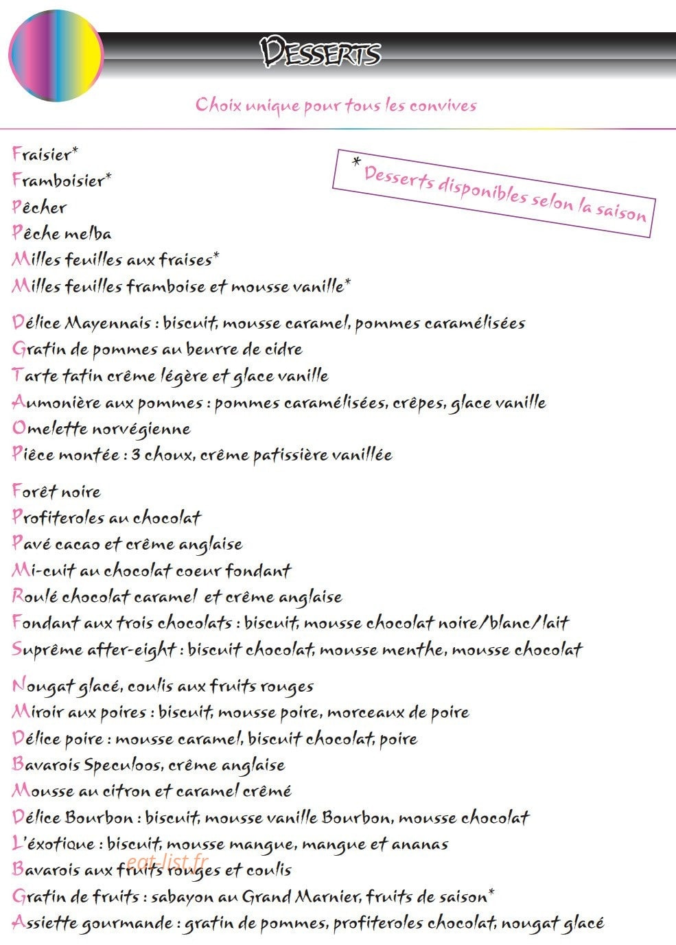 L'Escale — carte page 10