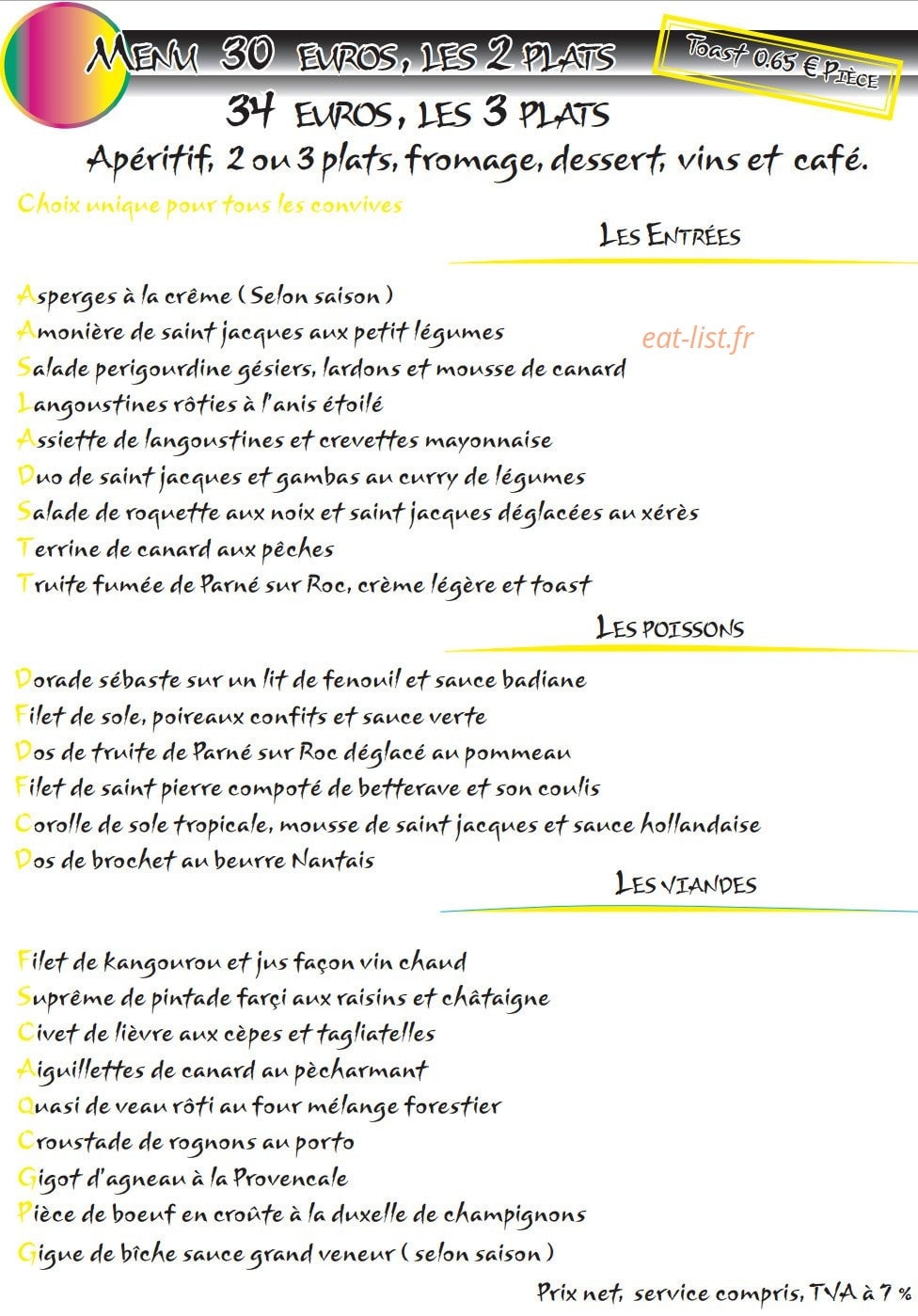 L'Escale — carte page 6