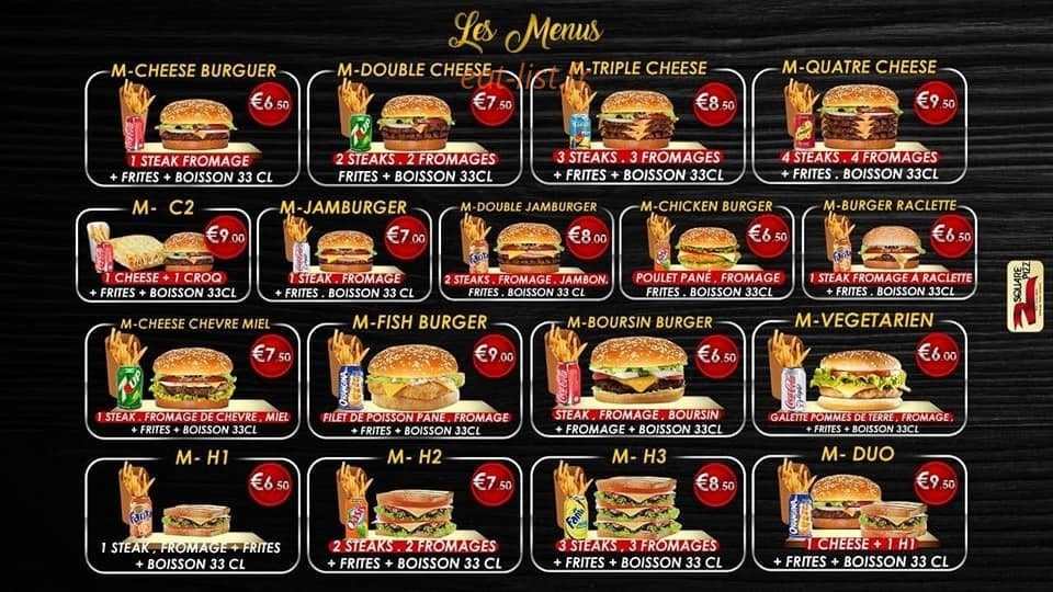 Square Pizz — carte page 4