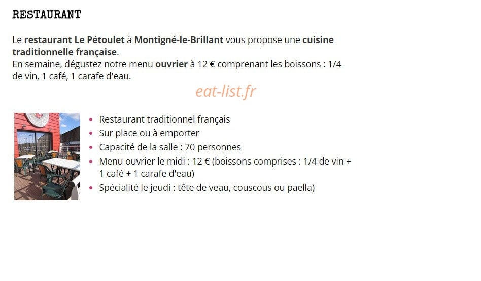 Le Pétoulet — carte page 1