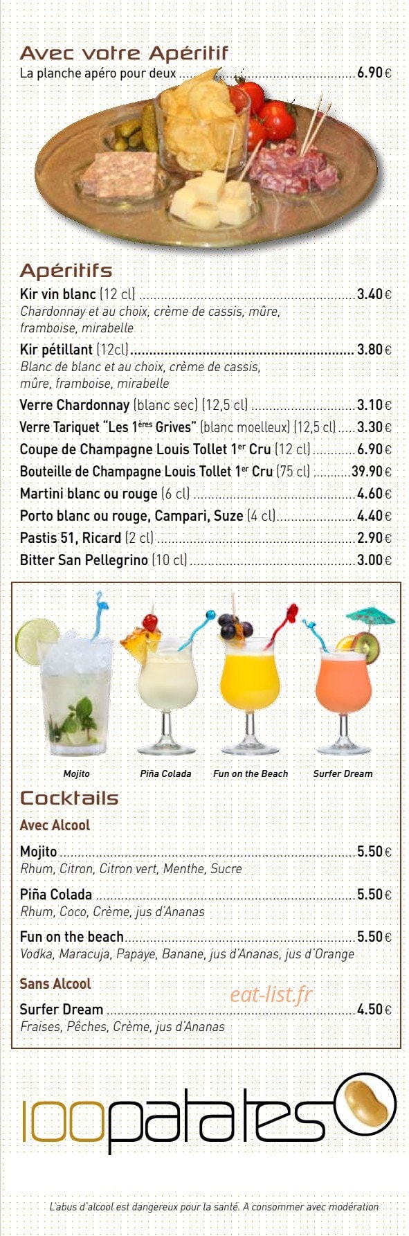 100 Patates — carte page 10