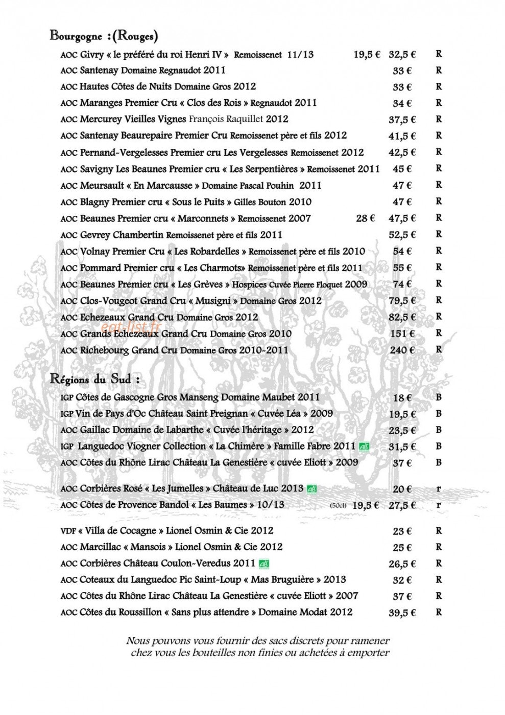 A la Table du Bon Roi Stanislas — carte page 12