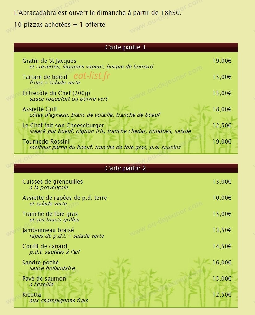 Abracadabra — carte page 1
