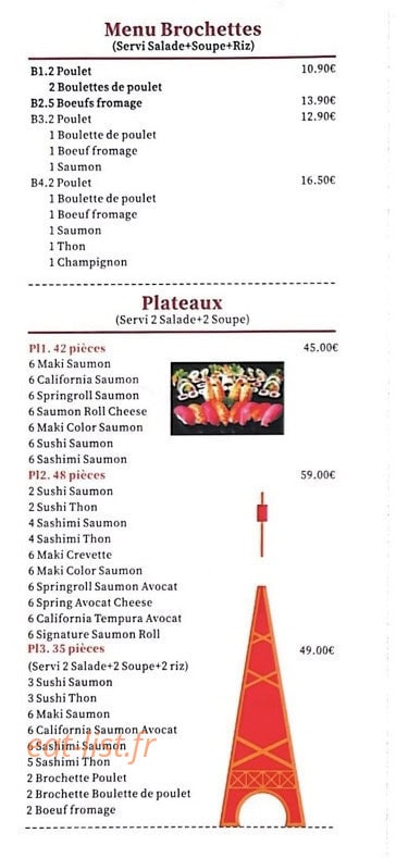 Akoya Sushi — carte page 5