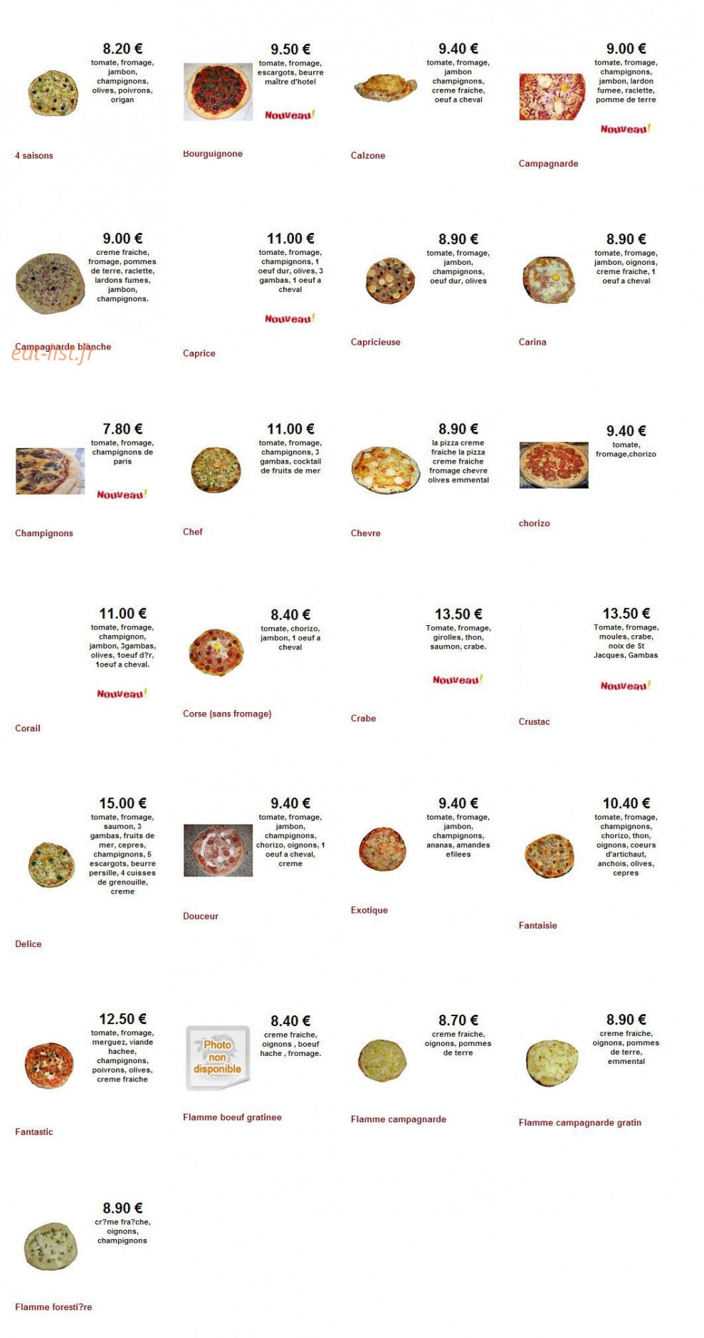allopizzacouscous — carte page 1