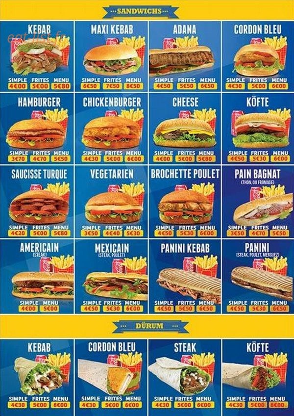 Arzu'm Kebab — carte page 2