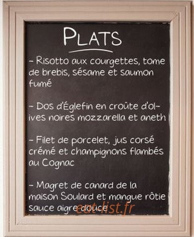 Au Bistronome — carte page 5