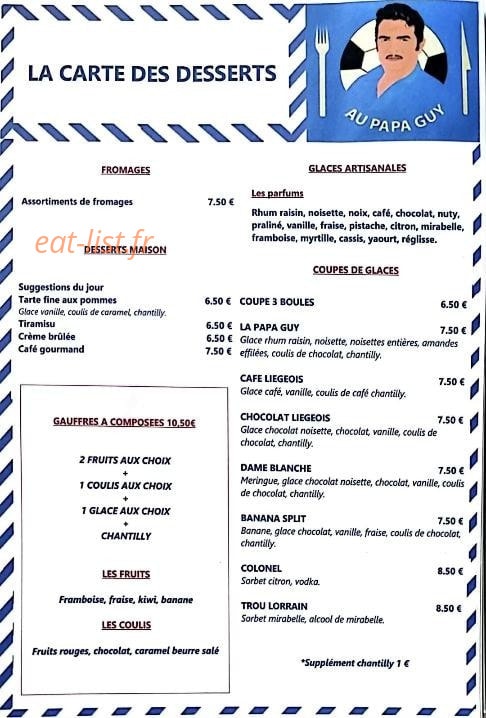 Au Papa Guy — carte page 2