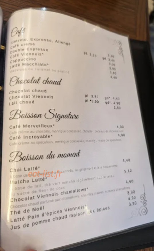 Aux Merveilleux de Fred — carte page 1