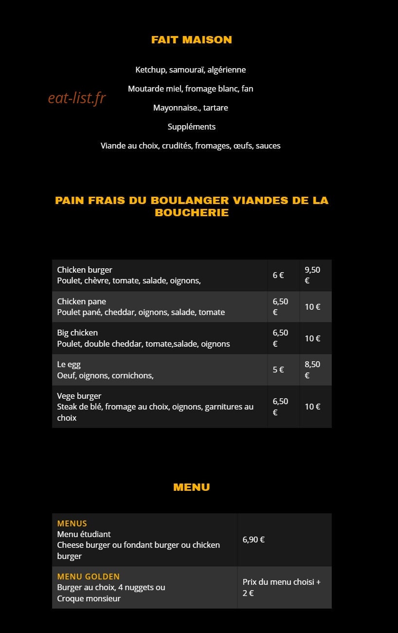 Best Burger — carte page 2