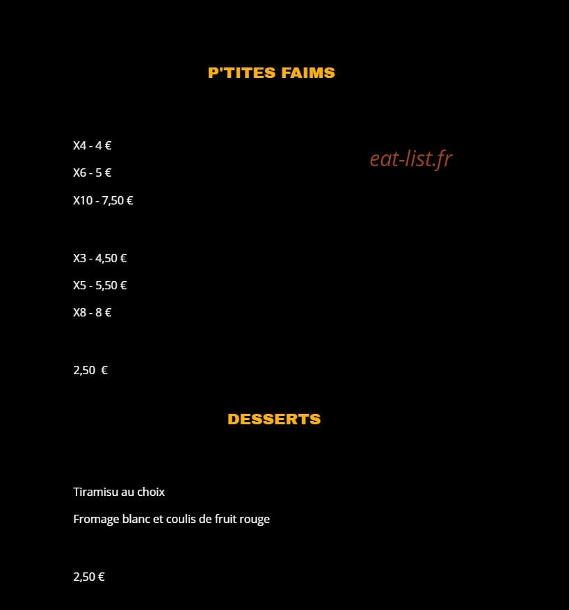 Best Burger — carte page 3