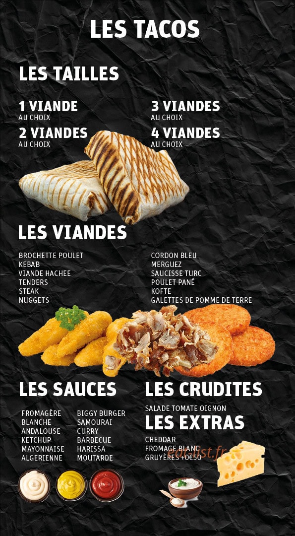Burger Kebab — carte page 2