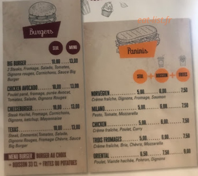 Burger Pasta — carte page 3
